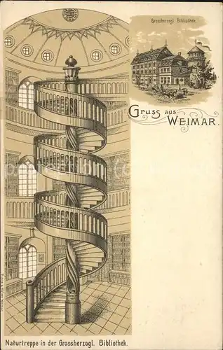 Weimar Thueringen Grossherzogl. Bibliothek Wendeltreppe / Weimar /Weimar Stadtkreis