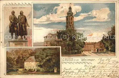 Weimar Thueringen Schloss Goethe Schiller  / Weimar /Weimar Stadtkreis