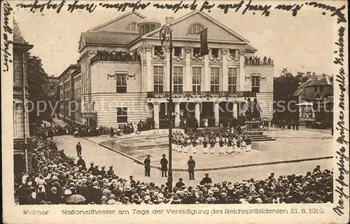 Weimar Thueringen Nationaltheater Vereidigung Reichspraesidenten / Weimar /Weimar Stadtkreis