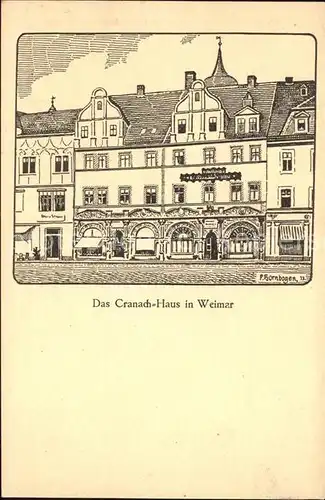 Weimar Thueringen Cranach-Haus Kuenstlerkarte / Weimar /Weimar Stadtkreis
