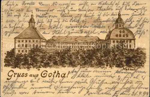 Gotha Thueringen Kuenstlerkarte Hahnel / Gotha /Gotha LKR