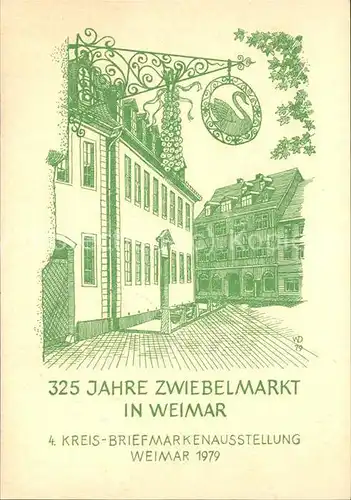 Weimar Thueringen Zwiebelmarkt Kreis-Briefmarkenausstellung / Weimar /Weimar Stadtkreis