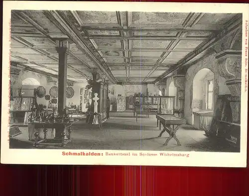 Schmalkalden Bankettsaal im Schloss Wilhelmsburg Kat. Schmalkalden
