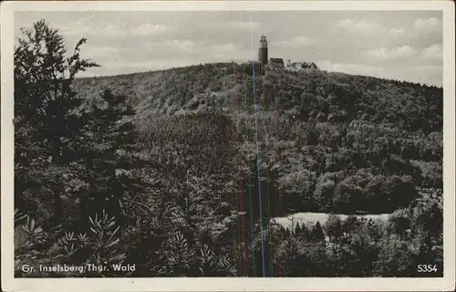 Friedrichroda Grosser Inselberg Turm Kat. Friedrichroda