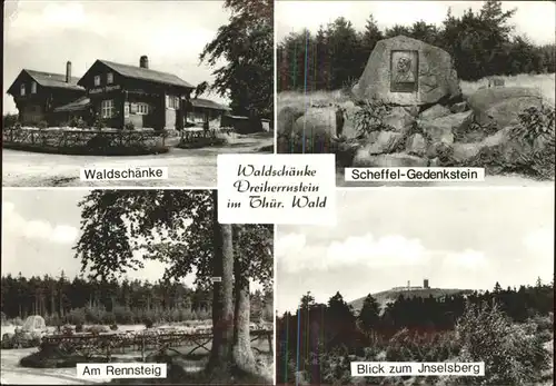 Brotterode Waldschaenke Scheffel Gedenkstein Am Rennsteig Inselsberg Kat. Brotterode