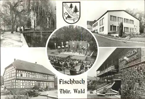 Fischbach Emsetal Park Bergbuehne Fachwerkhaus Parkterrasse Kat. Emsetal
