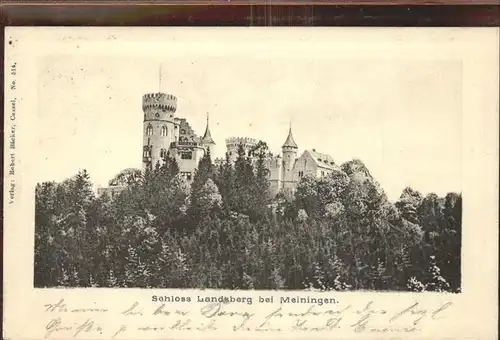 Meiningen Thueringen Schloss Landsberg Kat. Meiningen
