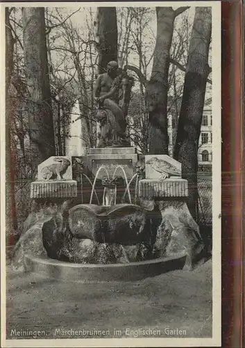 Meiningen Thueringen Maerchenbrunnen im Englischen Garten Feldpost Kat. Meiningen