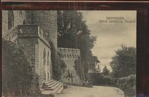 Meiningen Thueringen Schloss Landsberg Burghof Kat. Meiningen