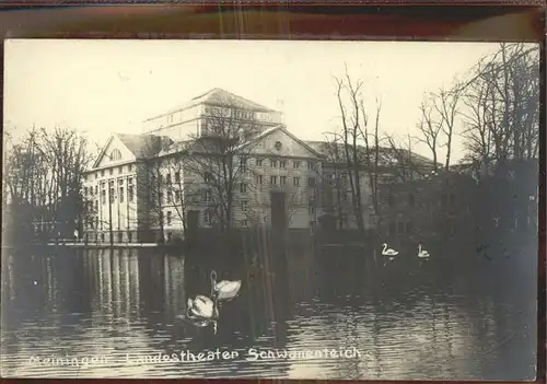 Meiningen Thueringen Landestheater Schwanenteich Kat. Meiningen