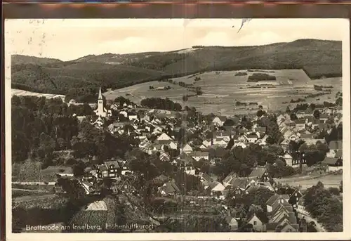 Brotterode Panorama mit Inselsberg Kat. Brotterode