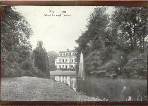 Meiningen Thueringen Schloss im engl Garten Kat. Meiningen