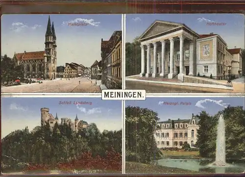 Meiningen Thueringen Kirche Hoftheater Schloss Landsberg Herzogl Palais Kat. Meiningen