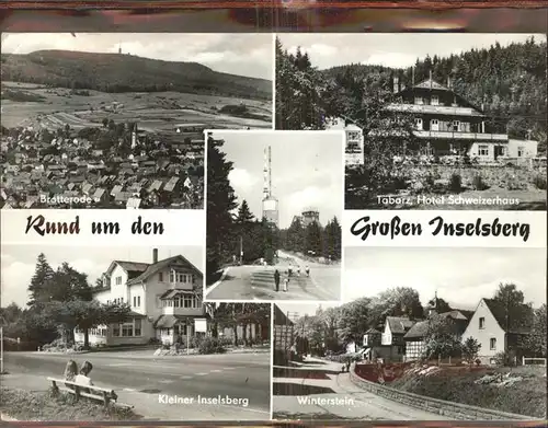 Inselsberg Schmalkalden mit Brotterode Tabarz Kl Inselsberg Winterstein Kat. Schmalkalden