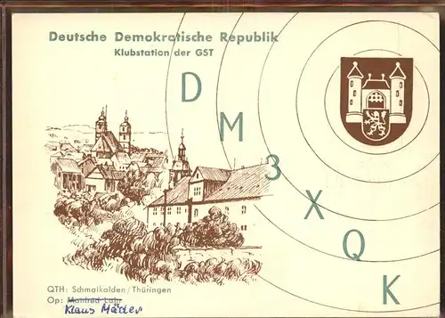 Schmalkalden Teilansicht Illustration Kat. Schmalkalden