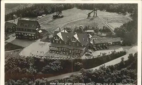 Inselsberg Schmalkalden Hotel Gotha Fliegeraufnahme Kat. Schmalkalden