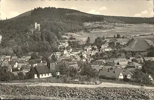 Steinbach Hallenberg Blick zur Hallenburg Kat. Steinbach Hallenberg