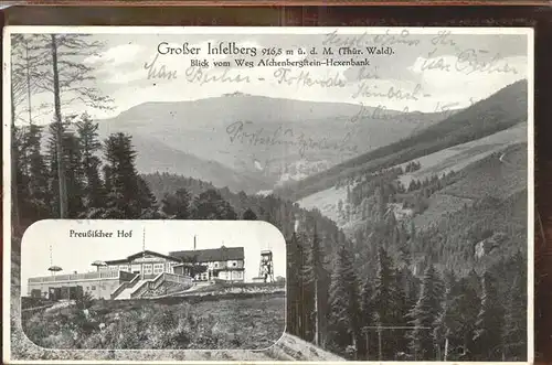 Inselsberg Schmalkalden Preussischer Hof Kat. Schmalkalden