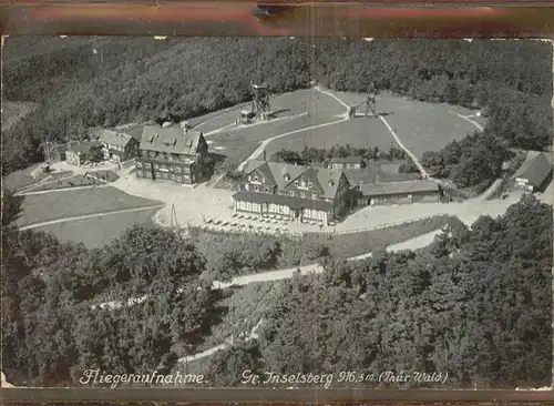 Inselsberg Schmalkalden Fliegeraufnahme mit Preuss Hof Kat. Schmalkalden