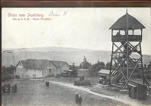 Inselsberg Schmalkalden Hotel Preussen Aussichtsturm Kat. Schmalkalden