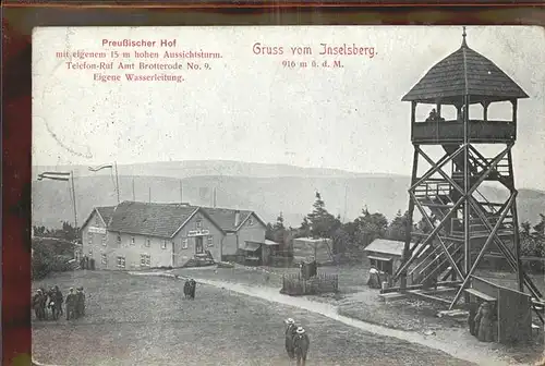 Inselsberg Schmalkalden Preussischer Hof mit Aussichtsturm Kat. Schmalkalden