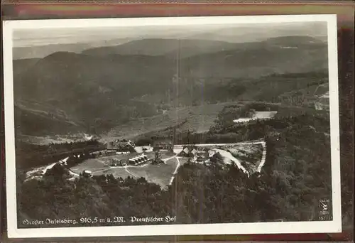 Inselsberg Schmalkalden Panorama Preussischer Hof Kat. Schmalkalden