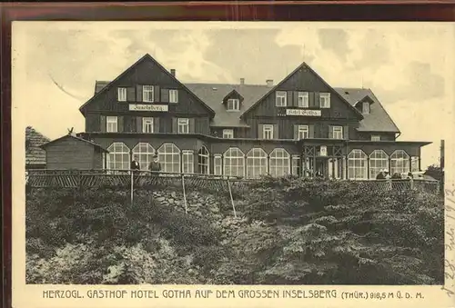 Inselsberg Schmalkalden Herzogl. Gasthof Hotel Gotha Kat. Schmalkalden