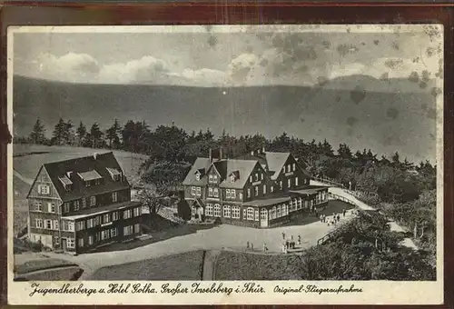 Inselsberg Schmalkalden Fliegeraufnahme Hotel Gotha Kat. Schmalkalden