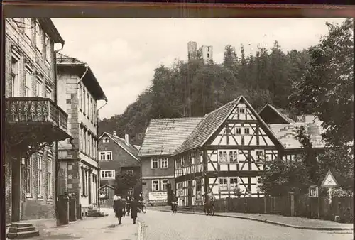 Steinbach Hallenberg Strassenpartie Fachwerkhaus Kat. Steinbach Hallenberg