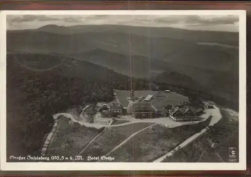 Inselsberg Schmalkalden Hotel Gotha und Preuss Hof Fliegeraufnahme Kat. Schmalkalden