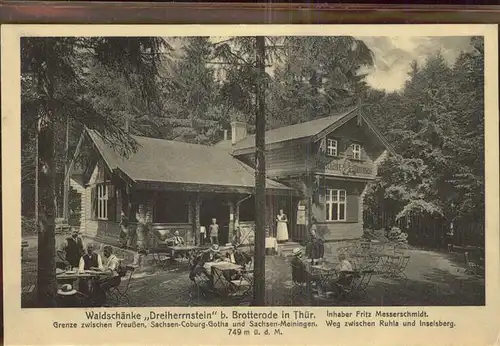 Brotterode Waldschaenke Dreiherrenstein Kat. Brotterode