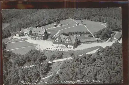 Inselsberg Schmalkalden Fliegeraufnahme Hotel Gotha und Preuss Hof Kat. Schmalkalden