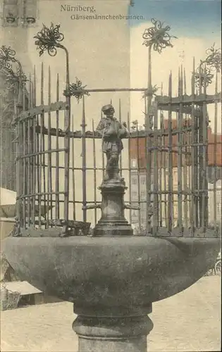 Nuernberg Gaensemaennchenbrunnen Kat. Nuernberg