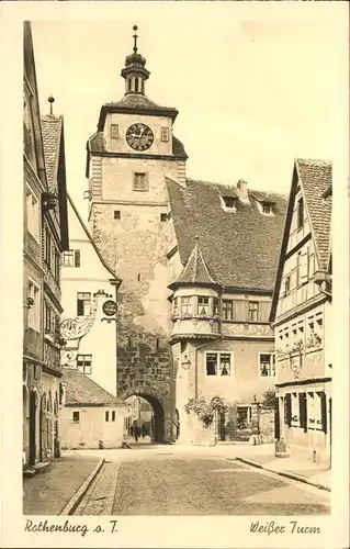 Rothenburg Tauber Weisser Turm Torbogen Kat. Rothenburg ob der Tauber
