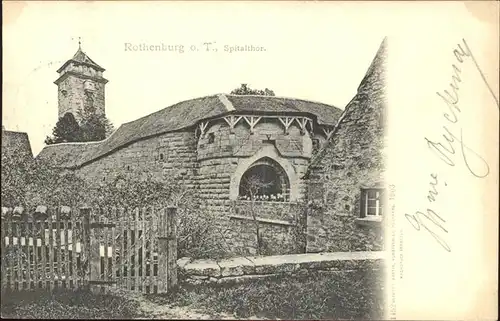 Rothenburg Tauber Spitaltor Turm Kat. Rothenburg ob der Tauber