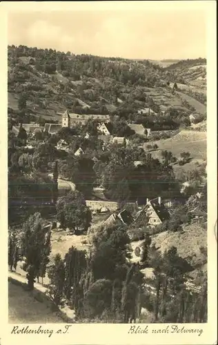 Rothenburg Tauber Blick nach Detwang Kat. Rothenburg ob der Tauber