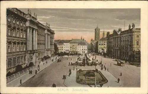 Berlin Schlossplatz Kirche Strassenbahn Kat. Berlin