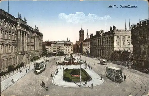 Berlin Schlossplatz Bus Strassenbahn Turm Kat. Berlin