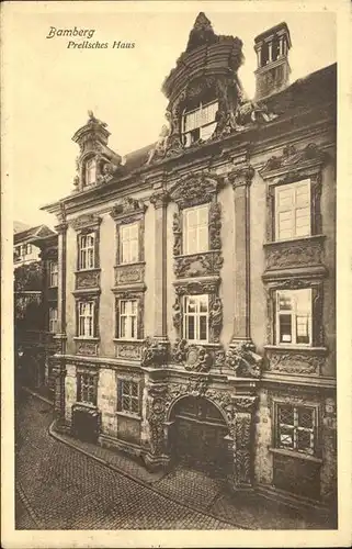 Bamberg Prellsches Haus erbaut 18. Jahrhundert Archivar Boettinger Kat. Bamberg