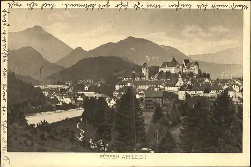 Fuessen Blick auf die Altstadt Lech Kloster Alpenpanorama Kat. Fuessen