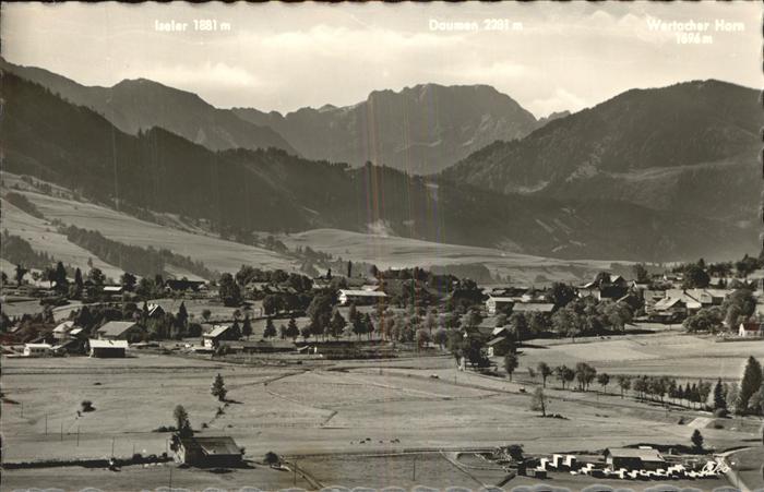 Bad Oy Panorama Mit Allgaeuer Alpen Kindererholungsheim Haus Margit Kat Oy Mittelberg Nr Kk44246 Oldthing Ansichtskarten Bayern