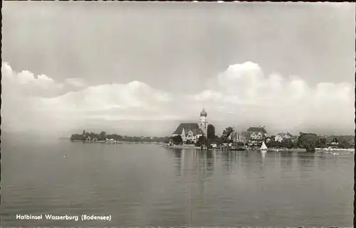 Wasserburg Bodensee Blick auf die Halbinsel Kirche Kat. Wasserburg (Bodensee)