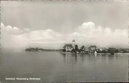 Wasserburg Bodensee Blick auf die Halbinsel Kirche Kat. Wasserburg (Bodensee)