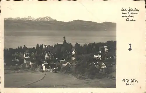 Schachen Lindau Panorama mit Alpenblick Kat. Lindau (Bodensee)