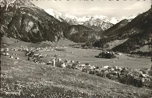 Hindelang Bad Oberdorf mit Allgaeuer Alpen Kurort Kat. Bad Hindelang