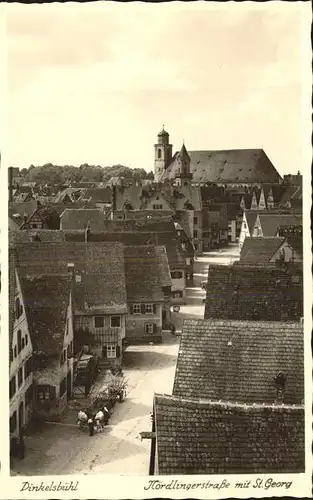 Dinkelsbuehl Noerdlingerstrasse mit St. Georgskirche Kat. Dinkelsbuehl