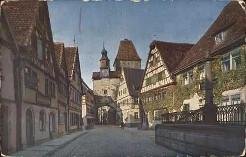 Rothenburg Tauber Roedergasse Roederbogen und Markusturm 12. Jahrhundert Kat. Rothenburg ob der Tauber