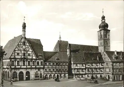 Forchheim Oberfranken Rathausplatz Brunnen Kirche Fachwerkhaeuser / Forchheim /Forchheim LKR