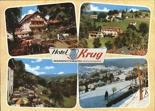 Warmensteinach Hotel Krug Wintersportplatz Kat. Warmensteinach Fichtelgebirge