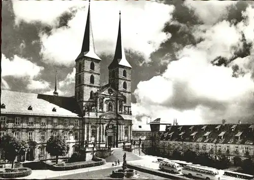 Bamberg St. Michaelskirche Brunnen Hofansicht Kat. Bamberg